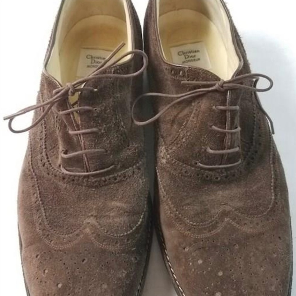 Christian Dior Monsieur Brown Suede Oxford Shoes